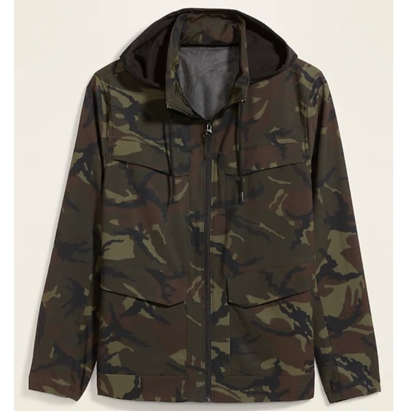 Camo Jacket Water Resistant Utility Jacket Old Navy GoH20 - Picture 3 of 8